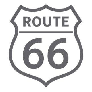 Route 66 Decal (Grey)